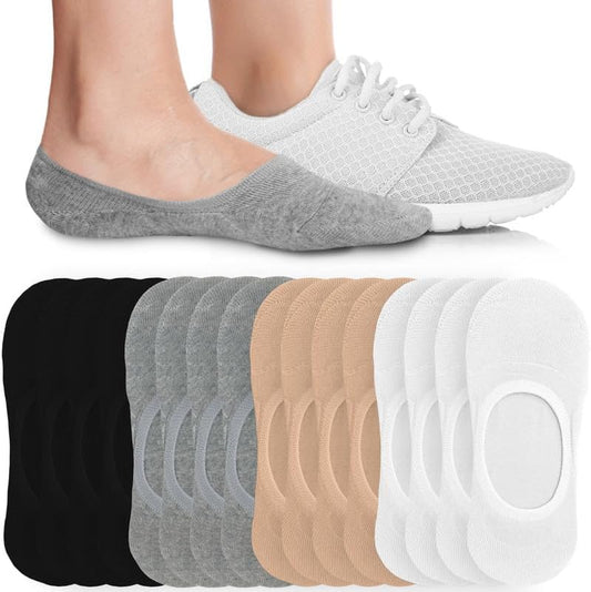 Invisible No-Show Socks – Soft, Non-Slip & Breathable (5-Pack)