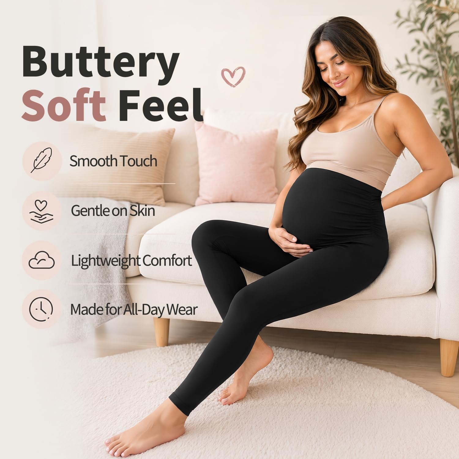 Move Comfortably Through Every Trimester – Buttery Soft Maternity Leggings