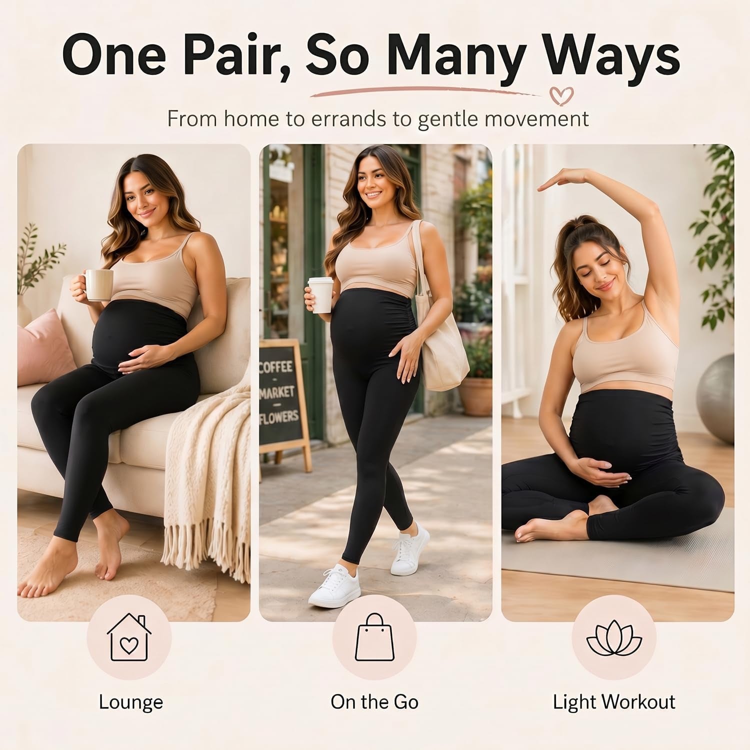 Move Comfortably Through Every Trimester – Buttery Soft Maternity Leggings