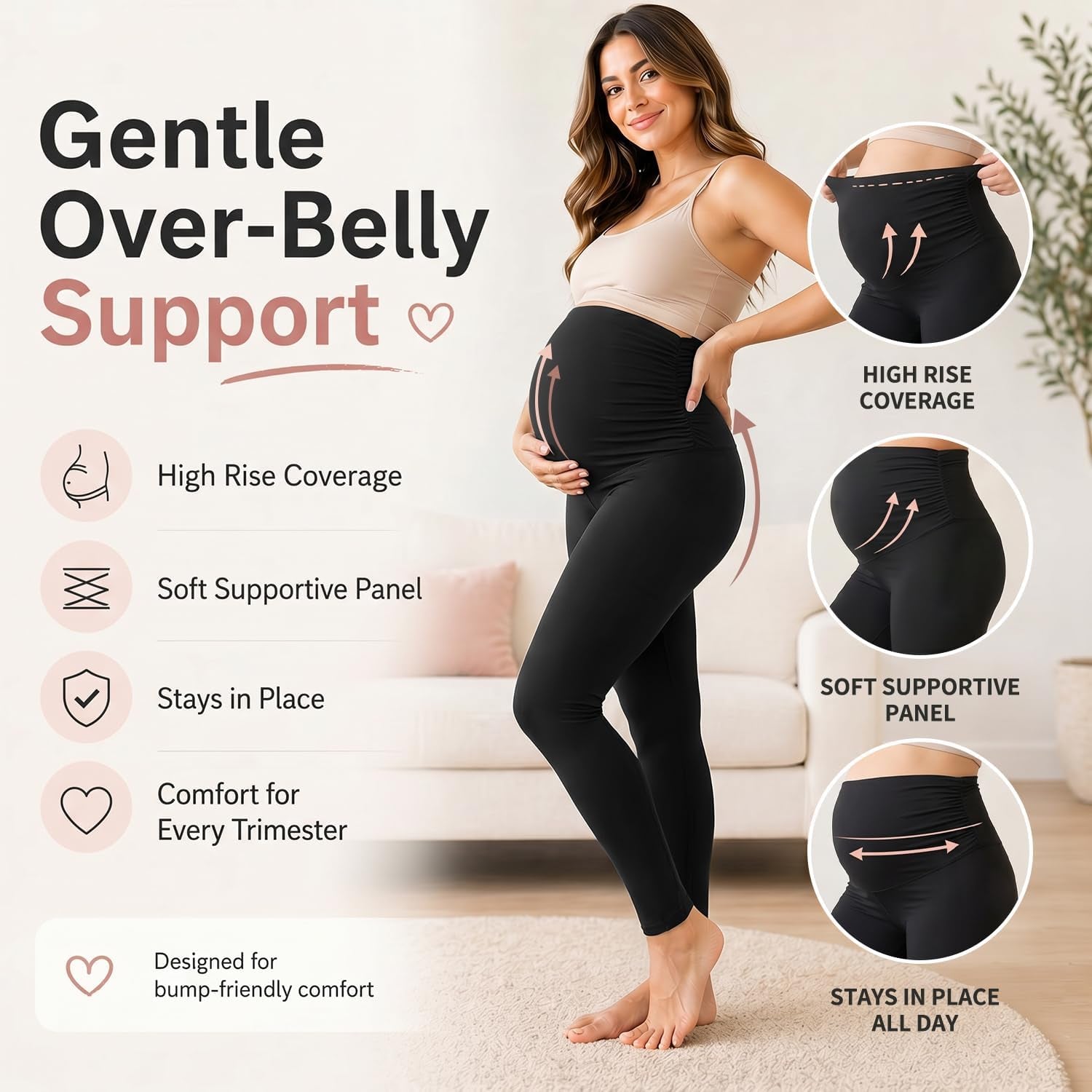 Move Comfortably Through Every Trimester – Buttery Soft Maternity Leggings