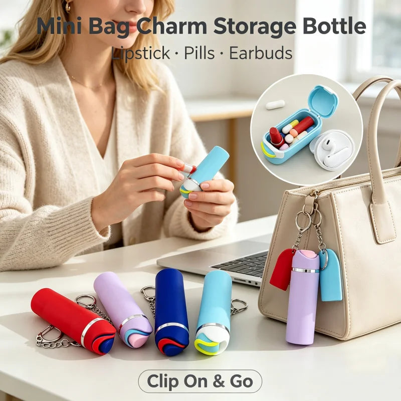 Mini Fruit Cup Keychain – Cute Holder for Lip Balm & Everyday Essentials