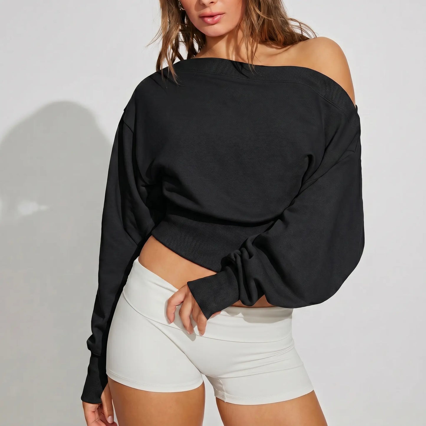 Essential Off-Shoulder Sweatshirt