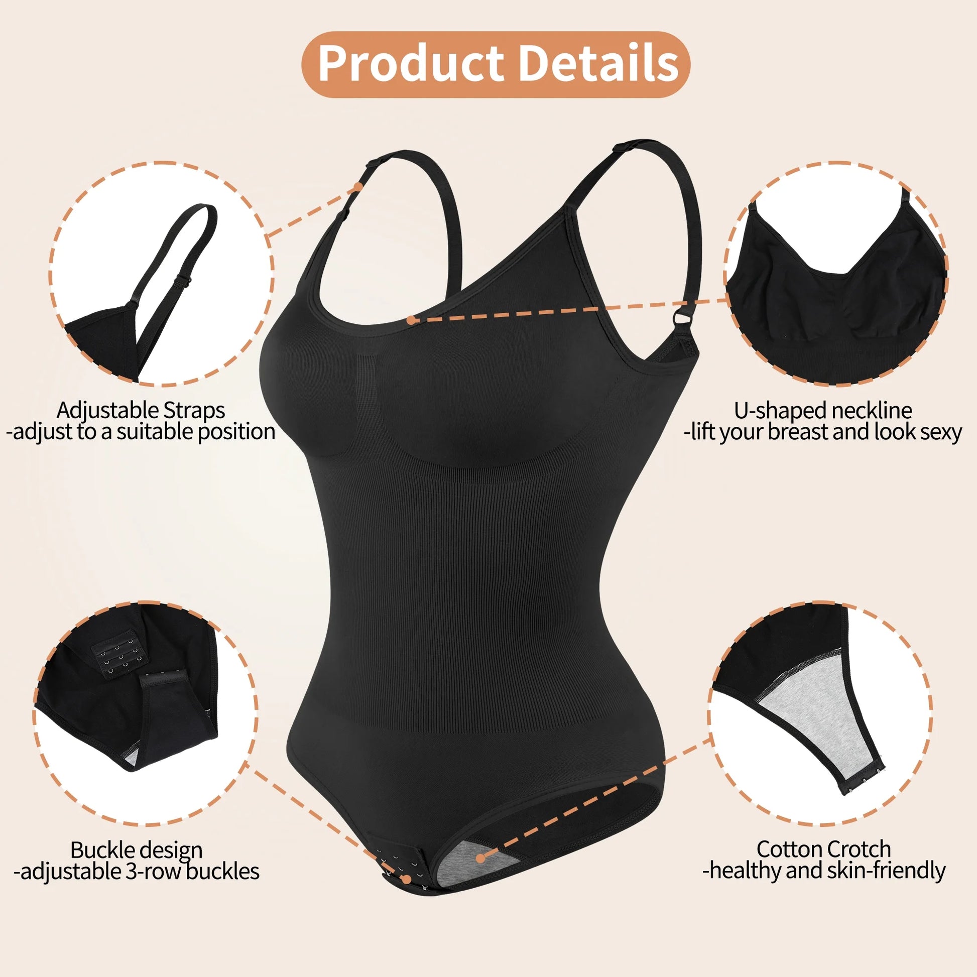 Seamless Sculpting Bodysuit – Tummy Control