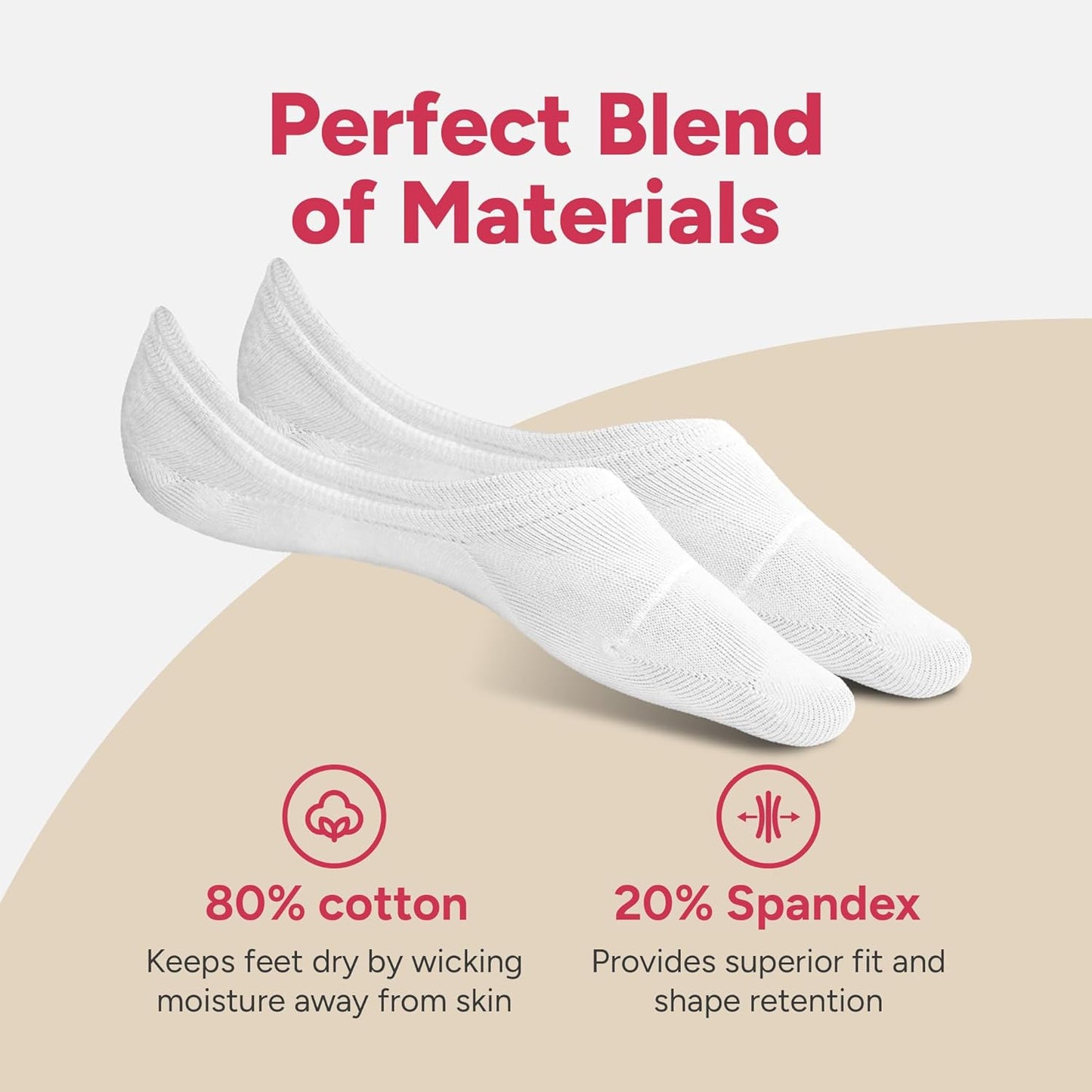 Invisible No-Show Socks – Soft, Non-Slip & Breathable (5-Pack)