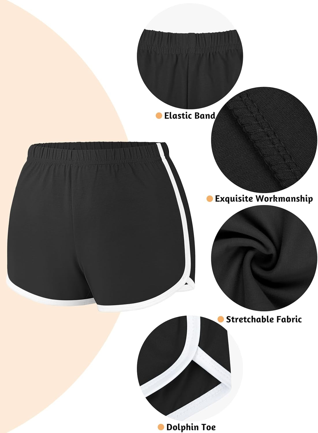 Women's Cotton Dolphin Shorts – 4-Pack Workout & Lounge Essentials
