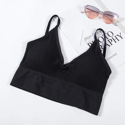 U-Shaped Back Tank Top Lady Intimate Strap Bra Camis Seamless Brassiere Women Wirefree Bralette Sexy Bras Comfortable Underwear