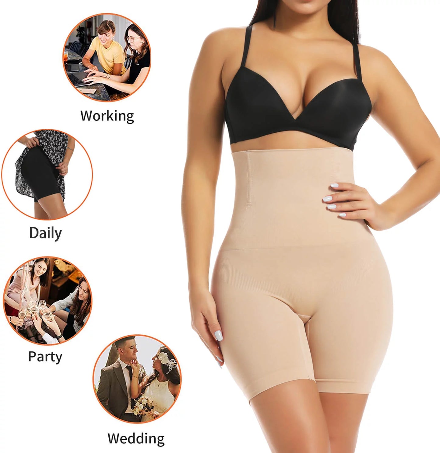 High-Waisted Tummy Control Shapewear Panties – Butt Lift & Thigh Slimming